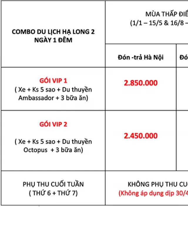   Du Lịch Hạ Long 2 ngày 1 đêm - Trải Nghiệm Xe Limousine Hành Trình Hấp Dẫn