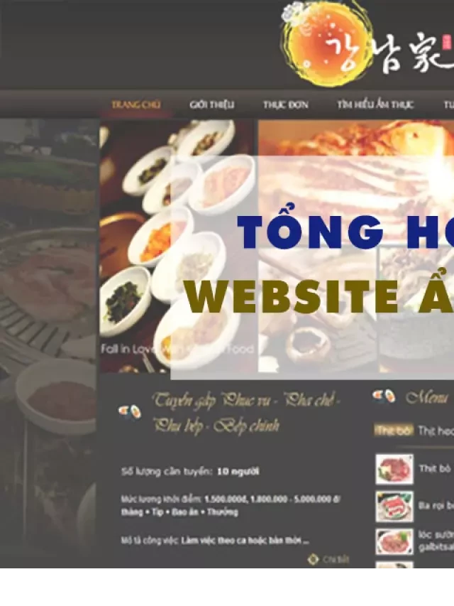   Top 12 website ẩm thực nhiều người dùng nhất hiện nay