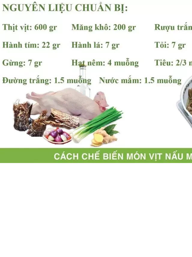   Hướng dẫn cách nấu bún măng vịt măng khô thơm ngon