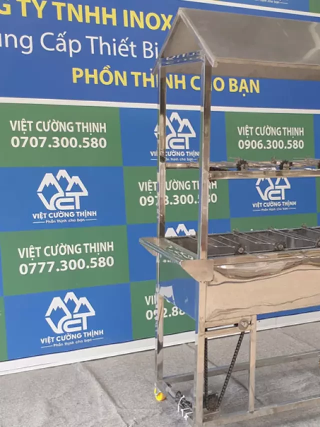   Lò Quay Gà Vịt Bằng Than Chạy Xích LN-10: Chất lượng vượt trội với Việt Cường Thịnh