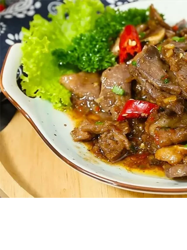   Cách làm lưỡi heo xào sả ớt đậm đà thơm nức mũi