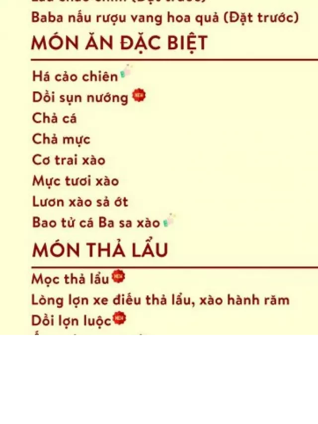   Lẩu cua Minh Anh Menu: Thực đơn, giá cả và đánh giá