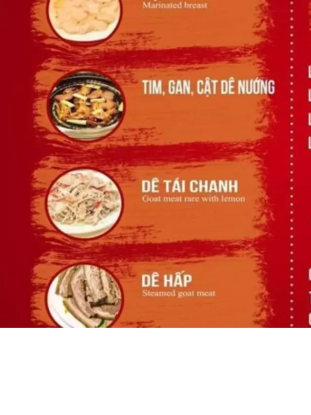   Lẩu Dê Nhất Ly: Hương Vị Độc Đáo của Những Món Dê Tươi