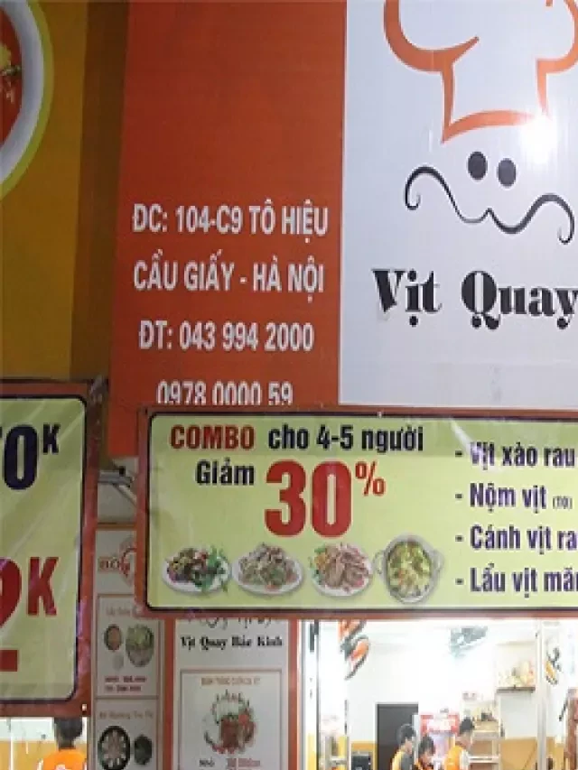   Top 3 quán vịt ngon nhất ở Hà Nội: Nơi bạn nhất định phải ghé qua