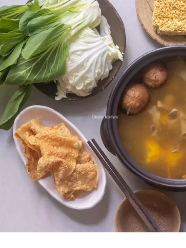   Hướng dẫn nấu lẩu nấm chay ngọt thanh tại nhà đơn giản ngon không kém nhà hàng
