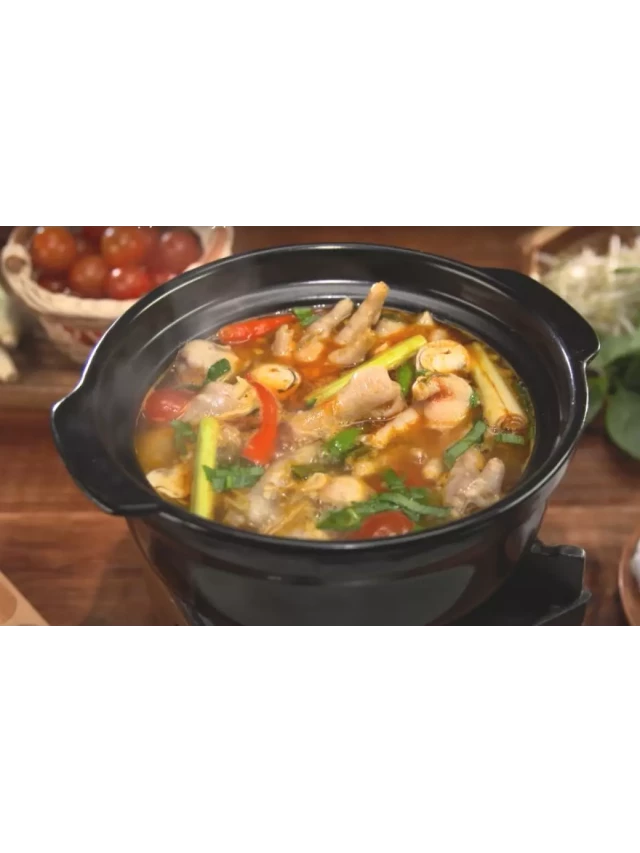   Cách làm lẩu kim chi chân gà: Đơn giản, dai sần sật, chua cay, ngon khó cưỡng