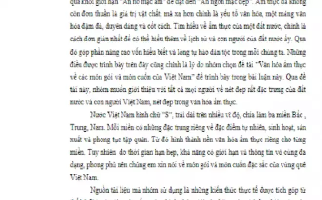 Top 10 tiểu luận văn hóa ẩm thực đặc sắc nhất